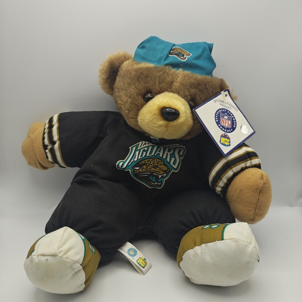 Vintage 2000 Y2K Jacksonville Jaguars Teddy Bear Plush Bear Good Stuff 12" D22